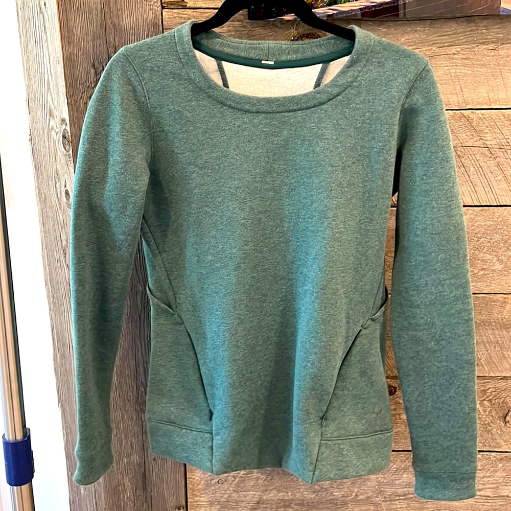 lululemon athletica Green Crewneck Pullover Sweater